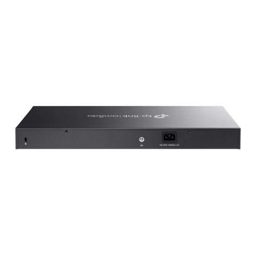 Switch Smart Omada 18 Puertos Gigabit / 16 Puertos PoE+ 802.3af/at / 2 Ranuras SFP Gigabit / Presupuesto PoE 150 W / Switching 36 Gbps / Enrutamiento Estático L2+ / Gestión Cloud SDN / Fanless / Montable en Rack