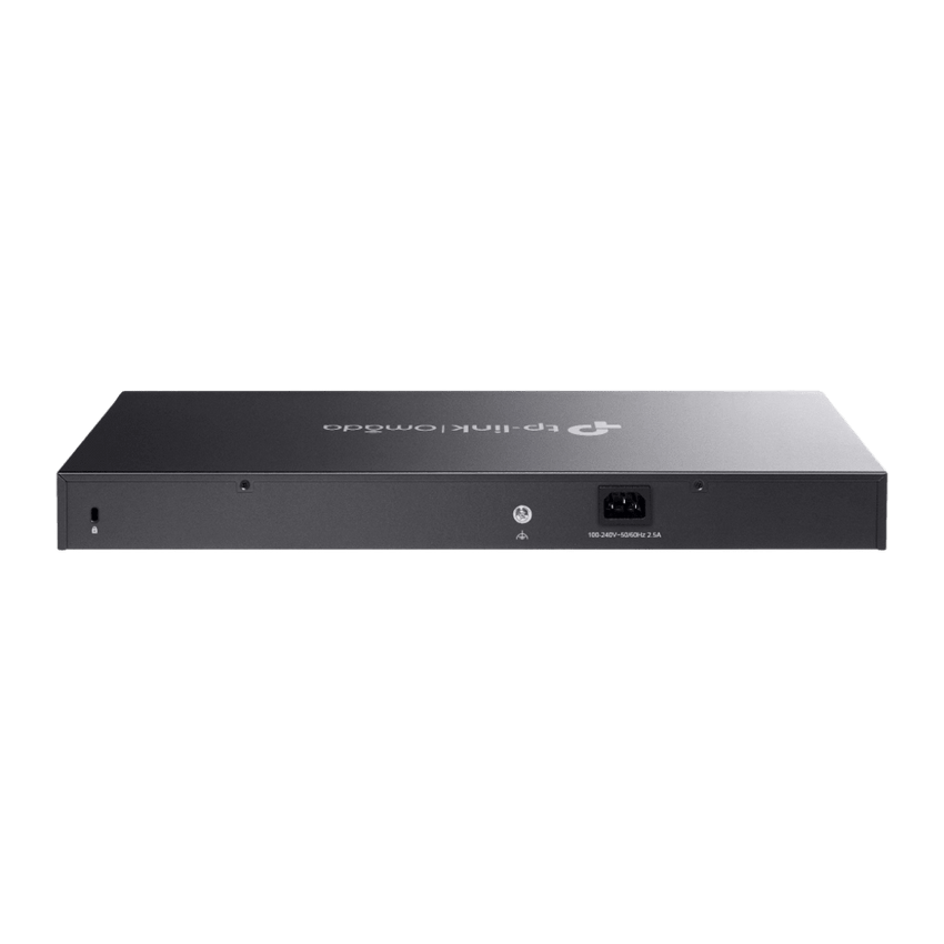 Switch Smart Omada 18 Puertos Gigabit / 16 Puertos PoE+ 802.3af/at / 2 Ranuras SFP Gigabit / Presupuesto PoE 150 W / Switching 36 Gbps / Enrutamiento Estático L2+ / Gestión Cloud SDN / Fanless / Montable en Rack