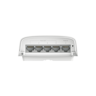 Switch PoE Omada Para Exterior / 1 Puerto PoE++ IN 802.3 af/at/bt / 4 Puertos PoE+ OUT Gigabit / Adminstración Centralizada Omada