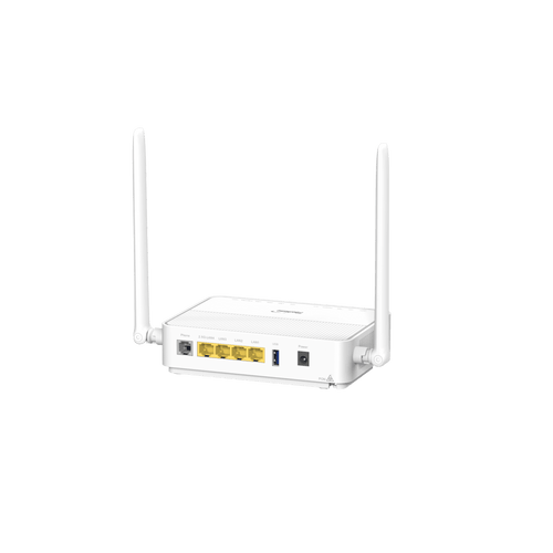 ONU FTTO, WIFI 7 2.4 GHz / 5GHz, 1 Puerto GPON, 4 Puertos GE, 1 Puerto POTS