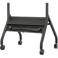 Carro Móvil para Pantalla Plana / 43" a 75"+ Displays / Altura Ajustable 49.8"-65.8" (126.5-167.1 cm) / Capacidad 150 lb (68 kg) / 4 Ruedas Dobles 4" (102 mm) / Gestión de Cableado Interno / Estructura Tubular / Incl