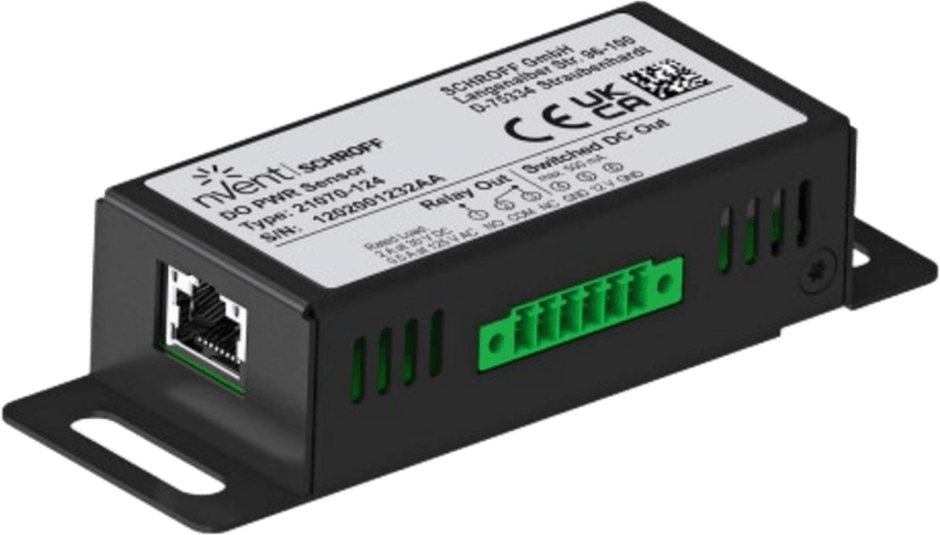 Sensor Externo de Temperatura, Humedad con 2 Contacto Digitales Secos / Hasta 16 Sensores en Cadena / 2 puertos RJ45 / Carcasa Plástica / Montaje Fácil
