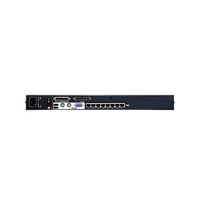 Switch KVM | Conexión Cat 5e | 8 puertos | Resolución 1920 x 1200 |  Conexión de Múltiples Switches | Compatible Windows, Linux, Mac
