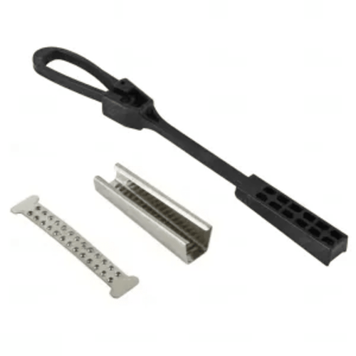 Tensor Plastico para Fibra Óptica Drop Plana de 5x2 mm, Span 80 metros (Termoplastico Resistente a los Rayos UV)