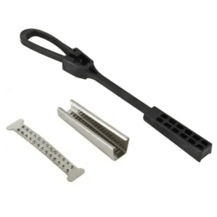 Tensor Plastico para Fibra Óptica Drop Plana de 5x2 mm, Span 80 metros (Termoplastico Resistente a los Rayos UV)