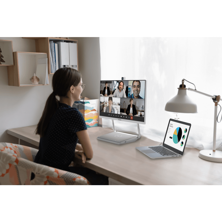 Sistema de Videoconferencia Todo en Uno DeskVision A24 de Yealink con cámara 4K y pantalla táctil de 24”