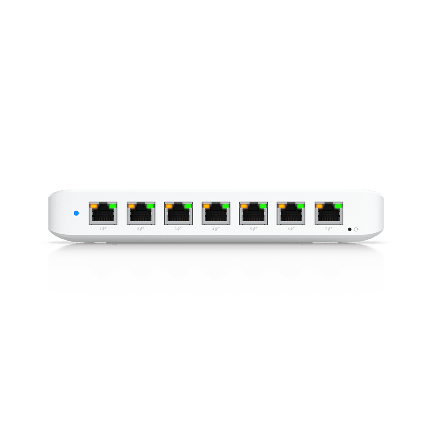 USW Ultra 60W Switch de 8 Puertos GbE (7 Puertos PoE+ y 1 Puerto Entrada PoE++) con Opciones de Montaje Versátiles