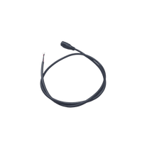 Cable con Conector Macho (Pigtail) / Forro Negro | Alimentación para Vcc con Puntas Libres | Polarizado | Largo 22 cm (8.66 Pulgadas) | Calibre 22AWG.