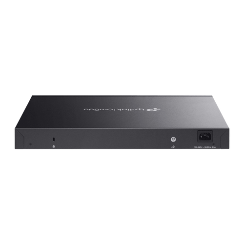 Switch Omada L3 SDN Administrable / 24 puertos PoE af/at Gigabit y 4 puertos SFP+ / Presupuesto PoE 720W / Funciones RIP, VRRP, Servidor DHCP / Administración centralizada OMADA / Fuente Redundante