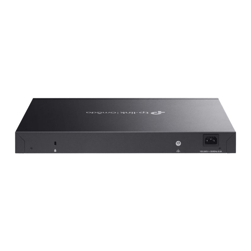 Switch Omada L3 SDN Administrable / 24 puertos PoE af/at Gigabit y 4 puertos SFP+ / Presupuesto PoE 720W / Funciones RIP, VRRP, Servidor DHCP / Administración centralizada OMADA / Fuente Redundante