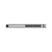 Switch UniFi Capa 2 / 24 Puertos Gigabit / 16 Puertos PoE+ 802.3af/at / 95W Total / 2 Puertos SFP 1G / Pantalla LCM / Sin Ventilador