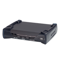 Receptor KVM por IP | DVI-D Dual Link 2K | PoE | Resolución 2560x2048 | SFP 10 km | AES-128 | Audio Estéreo | RS-232 | Montaje Rack