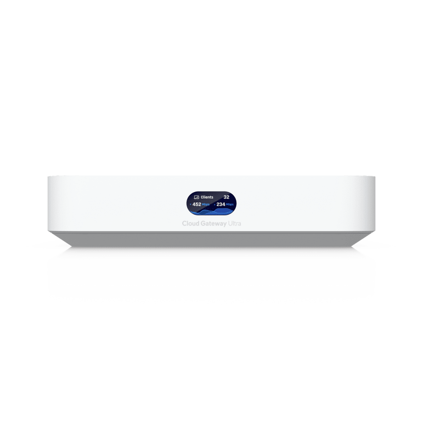 UCG Ultra Cloud Gateway Compacto con Soporte para  hasta 30+ Dispositivos UniFi, 300+ Clientes, Enrutamiento IDS/IPS de 1 Gbps y Balanceo Multi-WAN