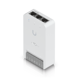 Centro de Control de Acceso Compacto Ubiquiti UniFi / Terminal de Bloqueo 12V / Entradas Adicionales Sensor y Botón / Alimentación PoE++ / Conexión para Dos Lectores o Cámaras / Uso Interior