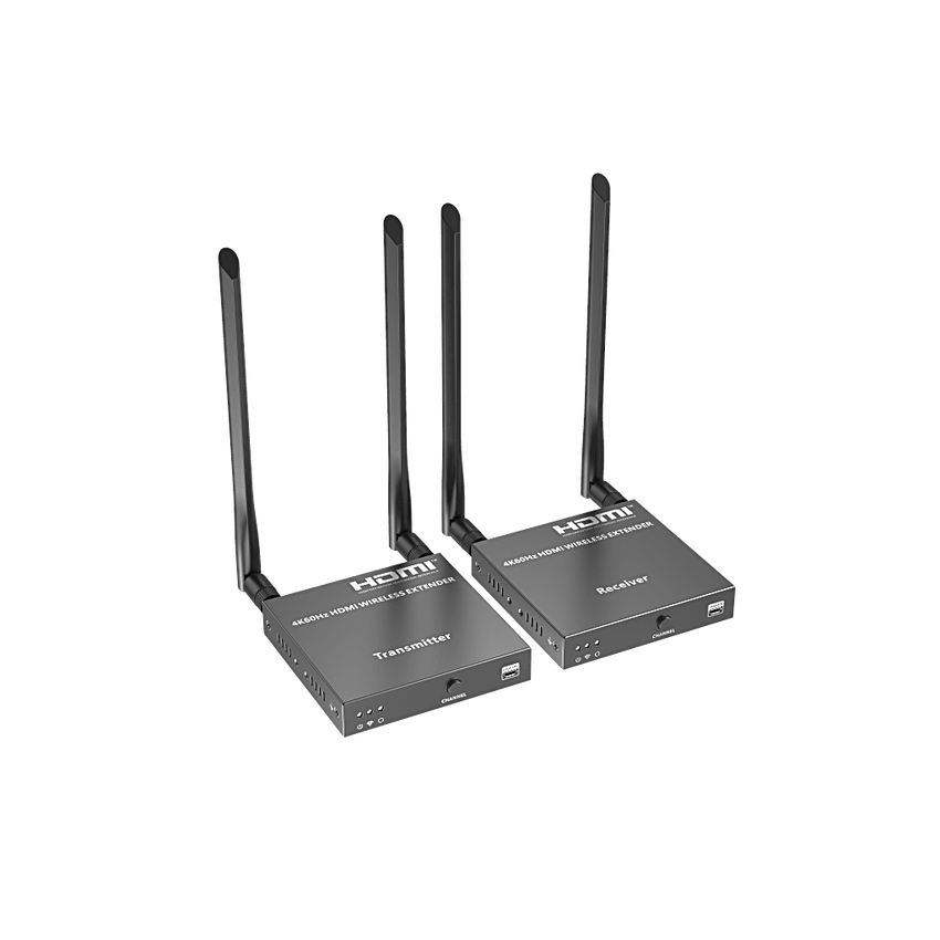 Kit Extensor Inalámbrico HDMI | 4K@60Hz 4096x2160 | Tecnología ipcolor STREAM | Banda 5G 5.18-5.24 GHz | Distancia 50 m | Conexión de Hasta 1 a 4