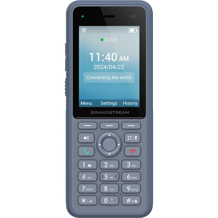 Teléfono IP Wi-Fi Inalámbrico WP836 / Wi-Fi 6 Doble Banda / IP69K Resistente a Exteriores / Batería 3000 mAh / 4 Conferencias / Bluetooth Integrado / USB Tipo C / Compatibilidad con Códec Opus HD