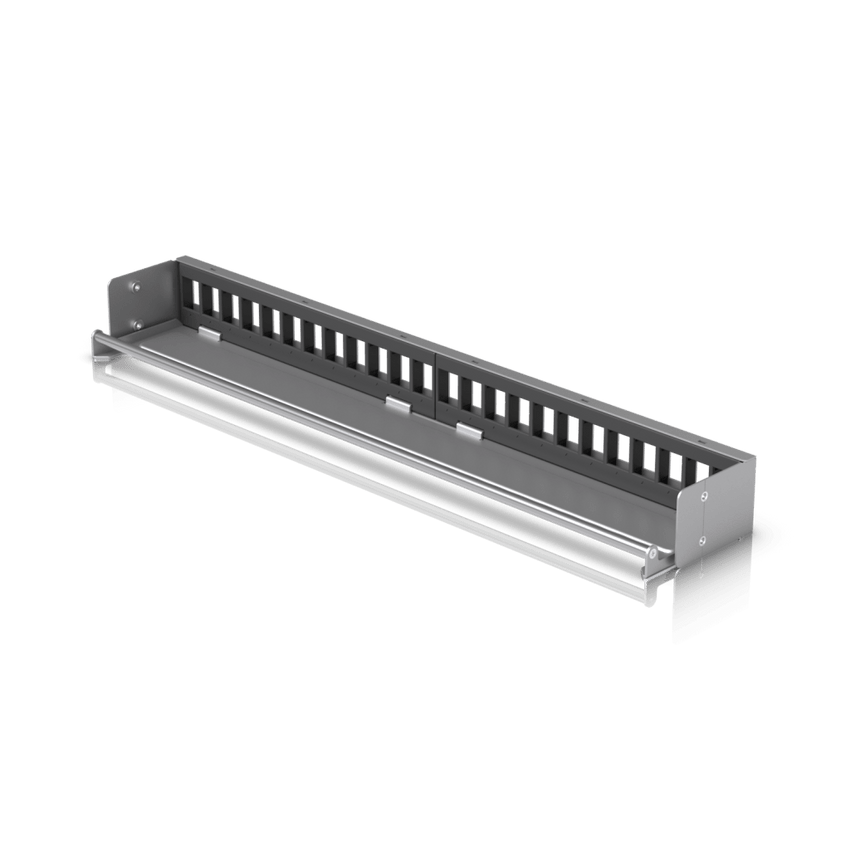 UACC Rack Patch Panel Blank 24 Puertos - Panel Patch Keystone 1U con Barra de Gestión de Cables y Estética Uniforme