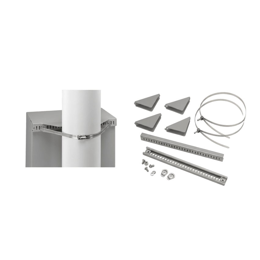 Kit de Montaje en Poste para Gabinete Concept de 24 Pulgadas (610 mm) de Ancho, Acero Gris