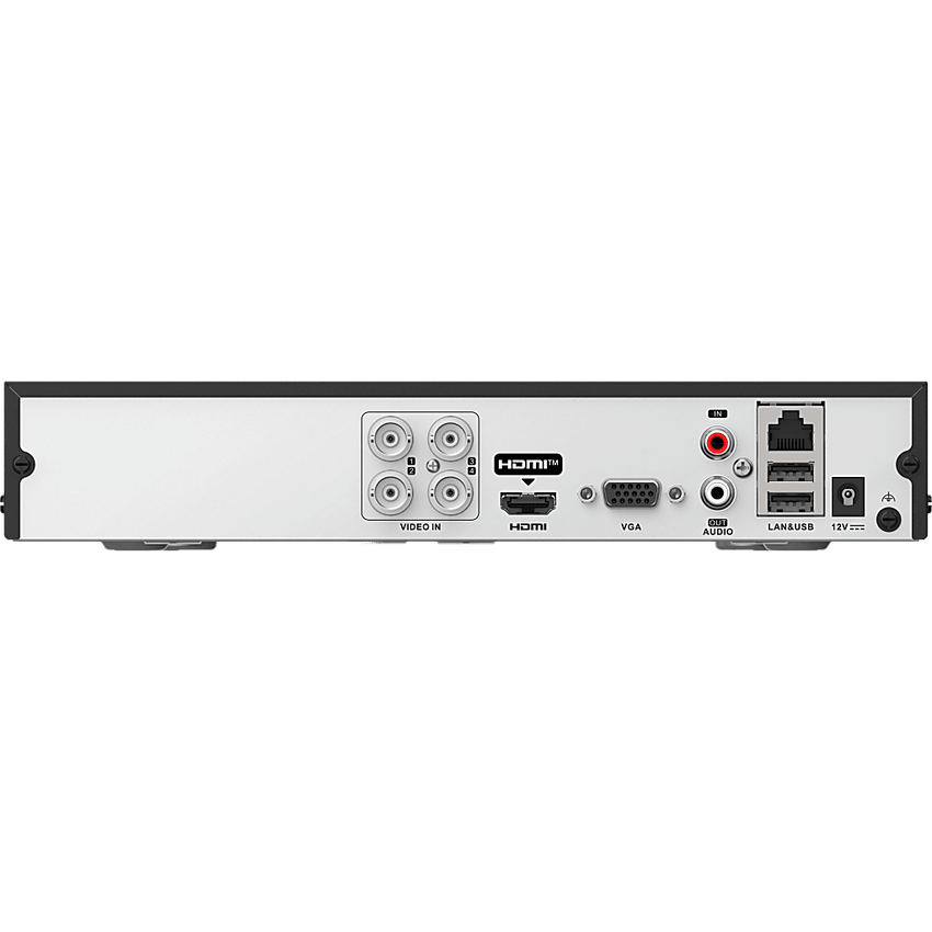 DVR 4 Canales TURBOHD + 4 Canales IP / 8 Megapixel (4K) / Audio Bidireccional / ACUSENSE / 1 Bahía de Disco Duro / Salida de Video en Full HD / H.265+