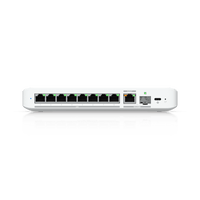 USW Flex 2.5G Switch de 8 Puertos 2.5GbE, con un Puerto de Enlace Ascendente Combinado RJ45/SFP+ de 10 GbE, Incluye Adaptador ca/cc