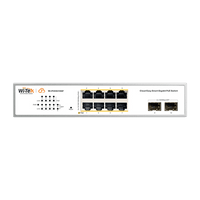 Switch Administrable PoE  / 8 puertos PoE af/at Gigabit /  2 x SFP Gigabit / Administración Cloud Gratuita / Presupuesto 120 W