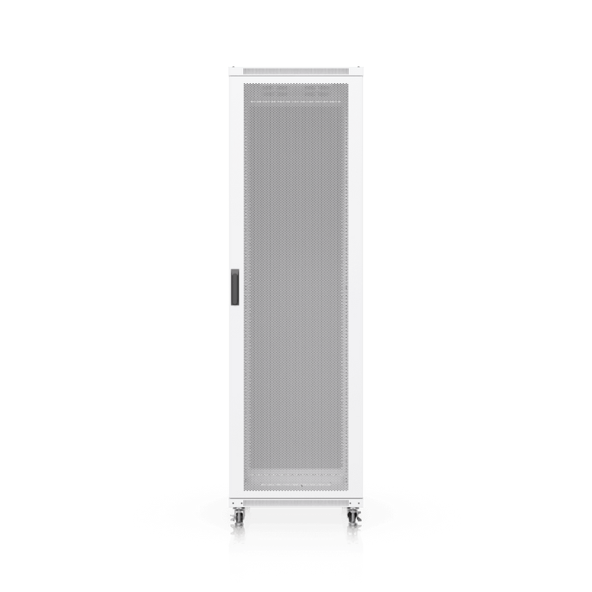 UACC Rack Cabinet 42U (600 × 1000 mm) – Gabinete de Piso Totalmente Ensamblado con Ventiladores Integrados, Paneles Removibles, Ruedas con Seguro y Puerta Frontal Perforada para Óptimo Flujo de Aire