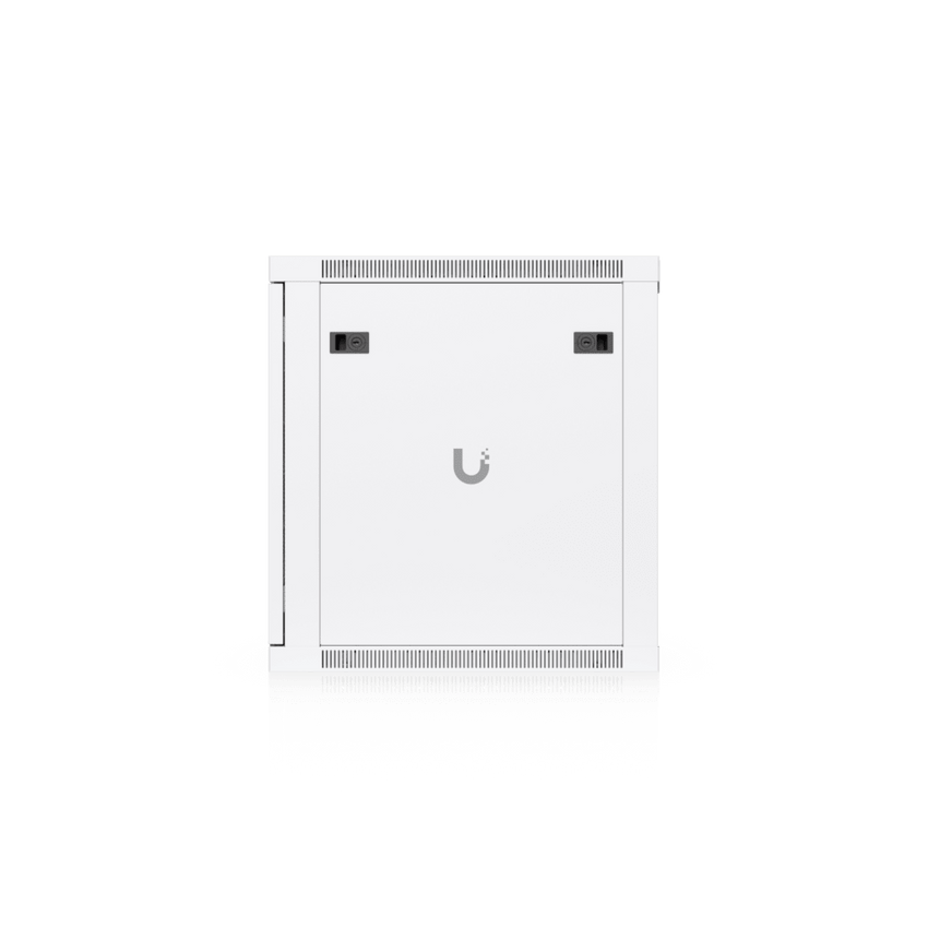 UACC Rack Cabinet 12U (598 x 600 mm) - Gabinete Cerrado para Montaje en Pared con Puerta Frontal Perforada, Totalmente Ensamblado con Ventiladores Integrados y Paneles Removibles