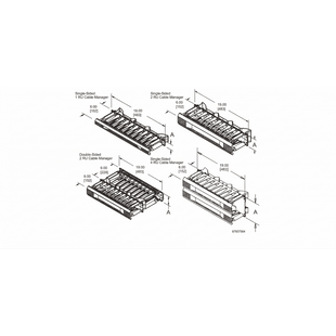 Organizador de Cables Horizontal CableTek, Sencillo (Solo Frontal), Para Rack de 19in, 2 UR