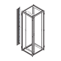 Organizador Vertical de Cables para Rack 45 UR (79 in) / Acero Negro RAL 9005 / Sección 95x208 mm (3.7x8.2 in) / Capacidad 726 Cables / Dedos cada 1.75 pulg / ProLine S1 HOFFMAN
