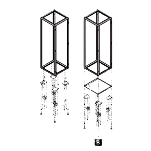 Kit de Ruedas y Niveladores para Gabinetes Trabajo Pesado 3000 lbs (1361 kg) / Material Compuesto Negro / Ruedas Giratorias 360° / Acero Dulce con Recubrimiento en Polvo / Dimensiones 11.9 x 16.4 x 10.1 cm