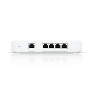 USW Flex XG Switch Capa 2, Compacto de 4 Puertos 10GbE, Puede ser Alimentado por un Puerto GbE PoE+ o con un Adaptador 5 Vcc USB-C