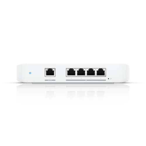 USW Flex XG Switch Capa 2, Compacto de 4 Puertos 10GbE, Puede ser Alimentado por un Puerto GbE PoE+ o con un Adaptador 5 Vcc USB-C