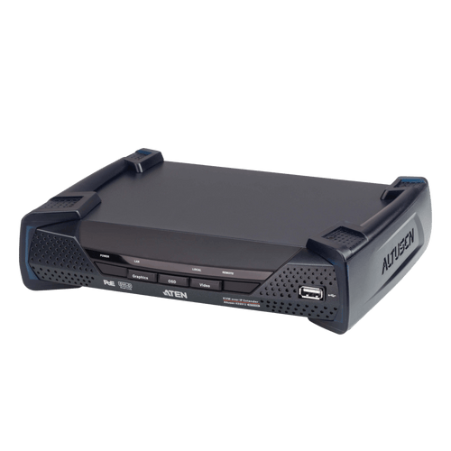 Receptor KVM por IP | DVI-D Dual Link 2K | PoE | Resolución 2560x2048 | SFP 10 km | AES-128 | Audio Estéreo | RS-232 | Montaje Rack