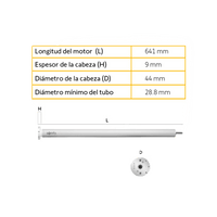 Motor inalámbrico (RTS) de baterías convierta sus persianas de cadena en sistemas inteligentes, para ventanas de 2.30m ancho / 3.50m alto, no incluye textil