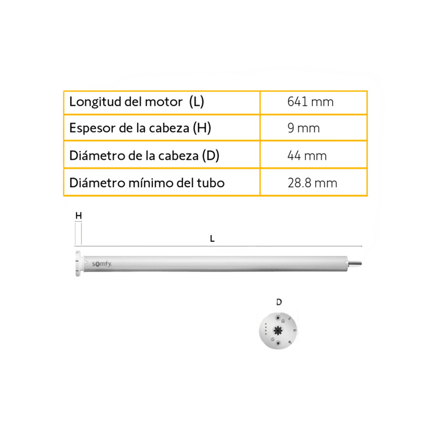 Motor inalámbrico (RTS) de baterías convierta sus persianas de cadena en sistemas inteligentes, para ventanas de 2.30m ancho / 3.50m alto, no incluye textil