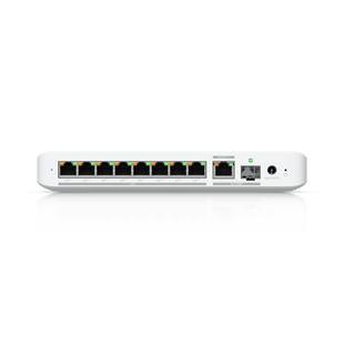 USW Flex 2.5G PoE Switch de 8 Puertos 2.5GbE PoE++, con un Puerto de Enlace Ascendente Combinado RJ45/SFP+ de 10 GbE (No incluye Adaptador ca/cc)