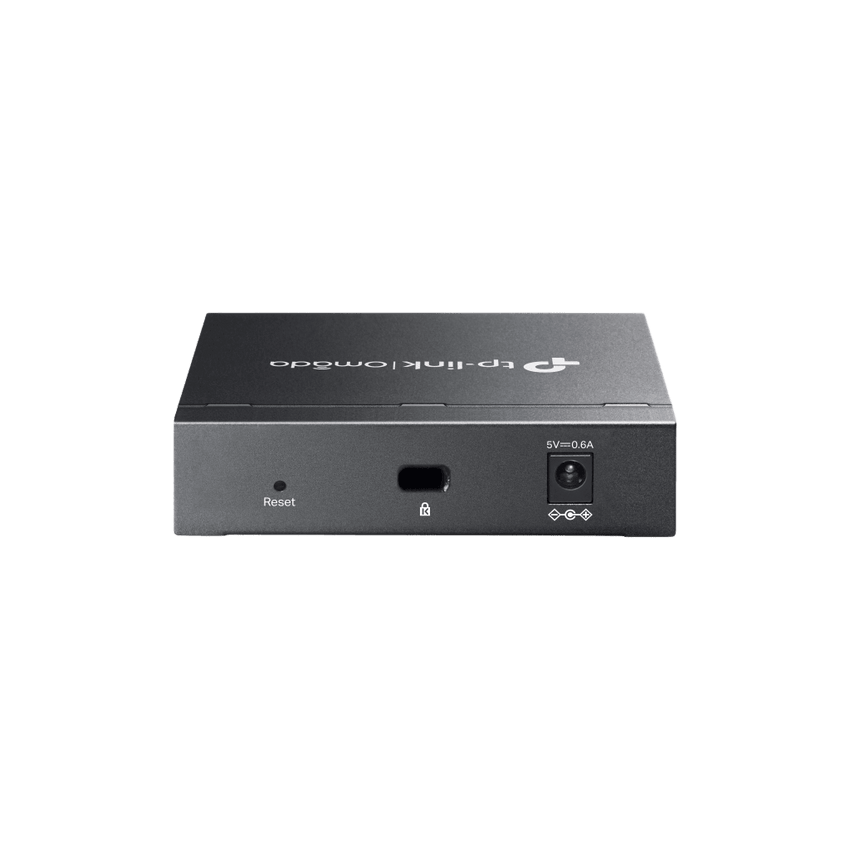 Switch Gestionado Omada SDN / 5 Puertos Gigabit RJ45 / 10 Gbps Capacidad Switching / 7.4 Mpps Forwarding Rate / Gestión Cloud Centralizada / VLAN 802.1Q / QoS 8 Colas Prioridad / Metal Fanless