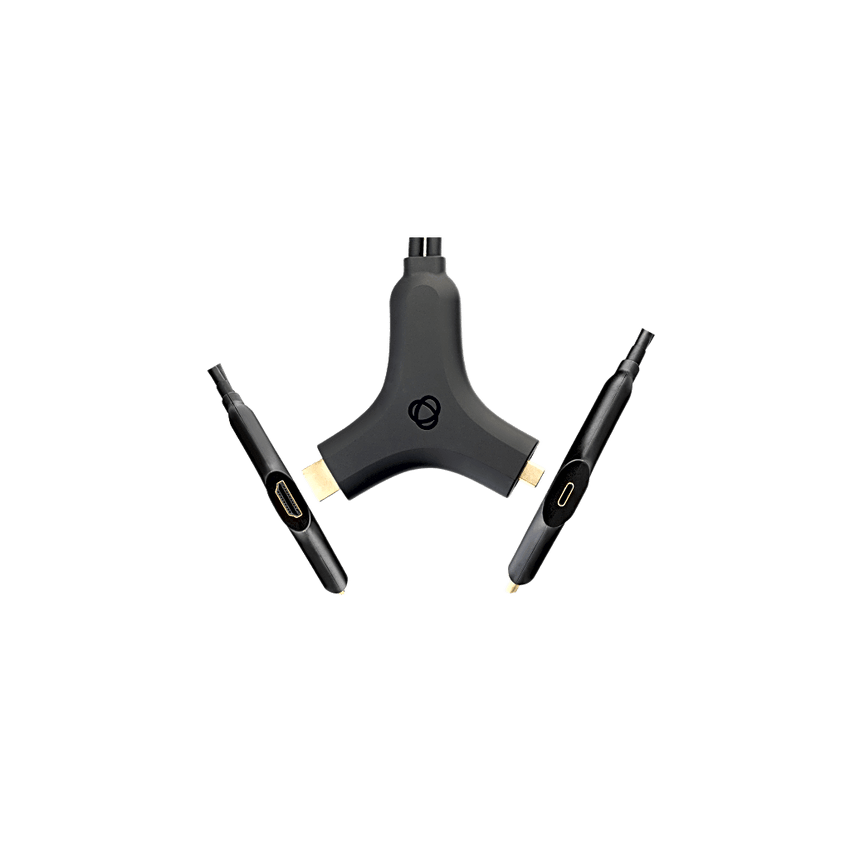 Adaptador Activo Multi-Formato | HDMI + USB 3.2 a USB-C | 4K@30Hz 4:4:4 | 60W PD | Carcasa ABS | Cable 2.7 m (8.85 ft)