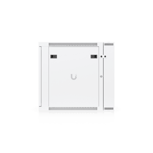 UACC Rack Cabinet 12U (600 x 703 mm) - Gabinete Cerrado para Montaje en Pared con Puerta Frontal de Vidrio Templado, Puerta Trasera Abatible (Swing-Out) y Paneles Laterales Removibles con Llave