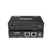 Splitter HDMI 1x2 | 4K@60Hz a 60m | 4K@30Hz a 70m | Cable Cat6 | EDID | HDCP 2.2 | Salida Loop