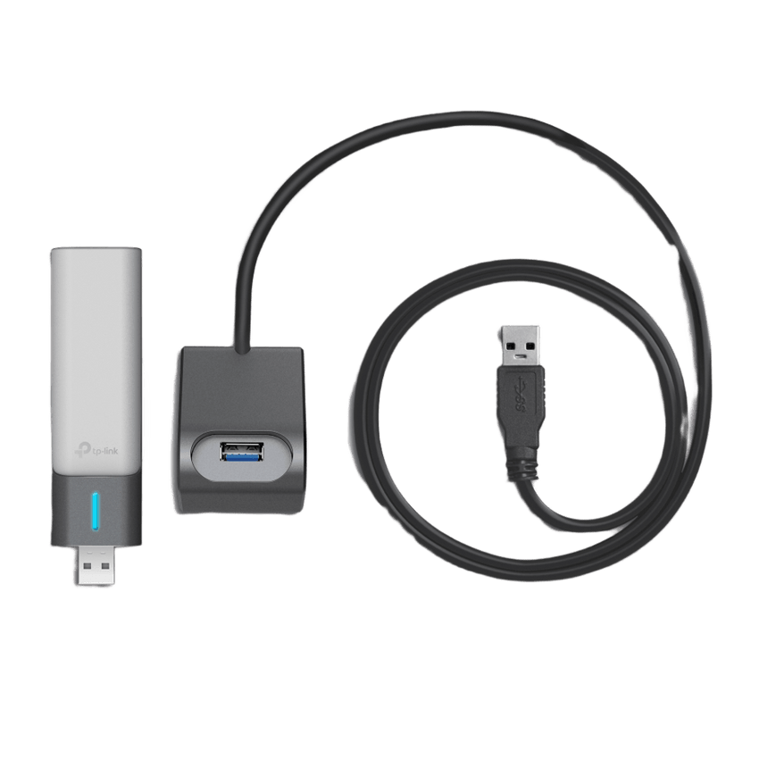 Adaptador USB Wireless Wi-Fi 6 / AX3000 (2402 Mbps + 574 Mbps) / Antenas de Alta Ganancia / USB 3.0 / Baja Latencia Gaming / WPA3 / Cuna Desmontable con Cable 1.2 m (3.9 ft)