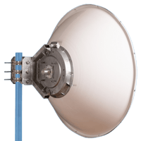Antena direccional Alto Rendimiento / Parábola profunda para mayor aislamiento al ruido /4 ft / 4.9 a 6.1 GHz /  / Ganancia de 35 dBi / Soporte de acero inoxidable / Polaridad en 90 ° y 45 ° / Incluye montaje.