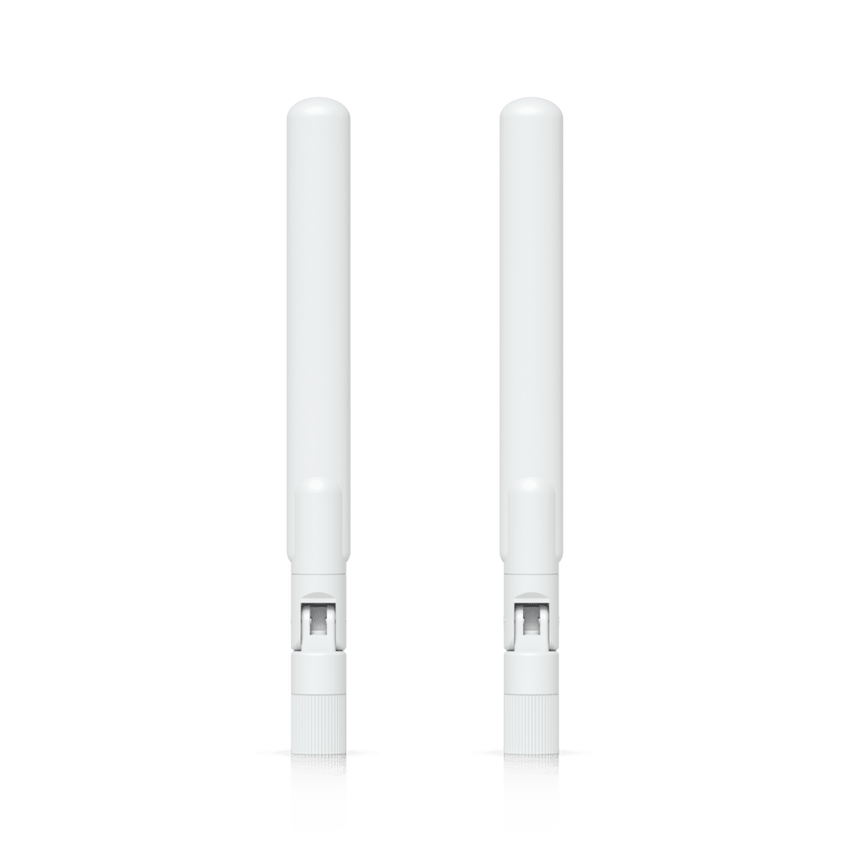Par de Antenas Omnidireccionales Ideales para el UK-Ultra. Incluye dos Antenas de Doble Banda con 3 dBi en 2.4 GHz y 4 dBi en 5 GHz