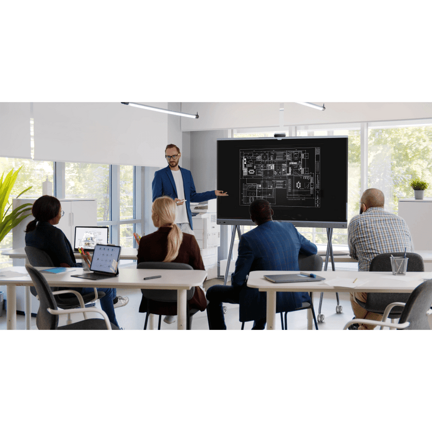 Yealink MeetingBoard 65 Pro, Centro de Colaboración Inteligente con IA, 4K UHD, Android 13, Micrófonos Integrados y Cámara Ultra Gran Angular