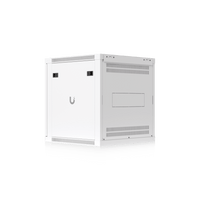 UACC Rack Cabinet 12U (598 x 600 mm) - Gabinete Cerrado para Montaje en Pared con Puerta Frontal de Vidrio Templado, Totalmente Ensamblado con Ventiladores Integrados y Paneles Removibles