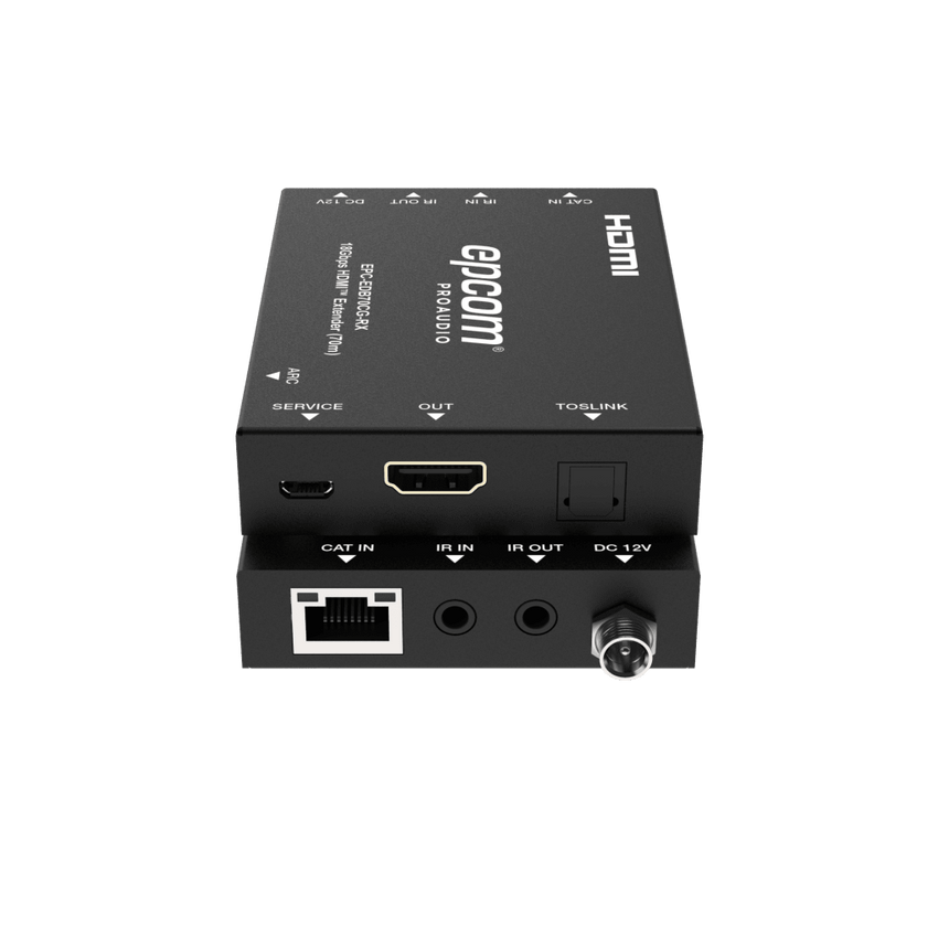 Extensor HDMI 4K@60Hz | PoC Bidireccional | HDR y Dolby Vision | Audio ARC y Óptico | Transmisión hasta 70m por CAT6