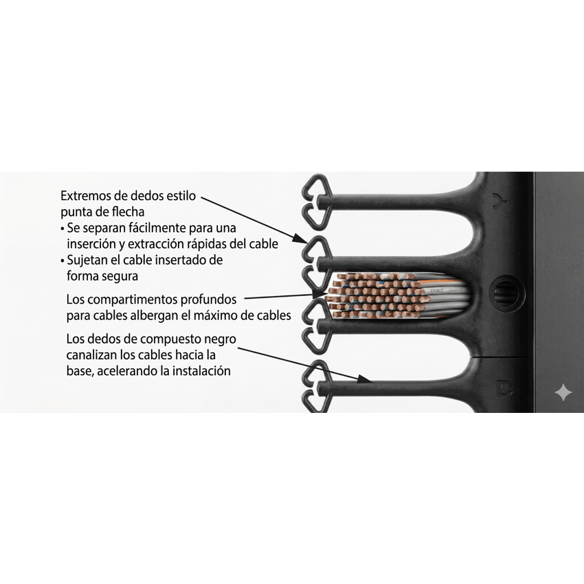 Organizador Vertical CableTek, Sencillo (Solo Frontal), Para Rack Abierto de 45 Unidades, 6 in de Ancho, Color Negro