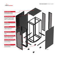 Gabinete para Servidor ProLine S1, 45U, Dimensiones 2163 x 800 x 1200 mm, Acero Blanco RAL 9003, Base con Ruedas/Niveladores, Incluye Soporte para Regletas, Manejo de Cableado y Puerta Perforada Flujo de Aire