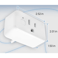 Adaptador PlugIn inalámbrico WIFI/ Nube P2P / Medición de consumo/ Soporta Google y Alexa / 15A