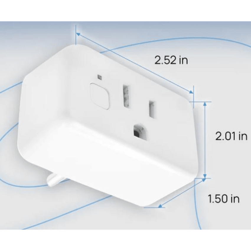 Adaptador PlugIn inalámbrico WIFI/ Nube P2P / Medición de consumo/ Soporta Google y Alexa / 15A